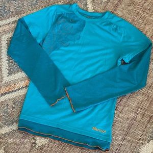 Girls Marmot Turquoise long sleeve top XL
